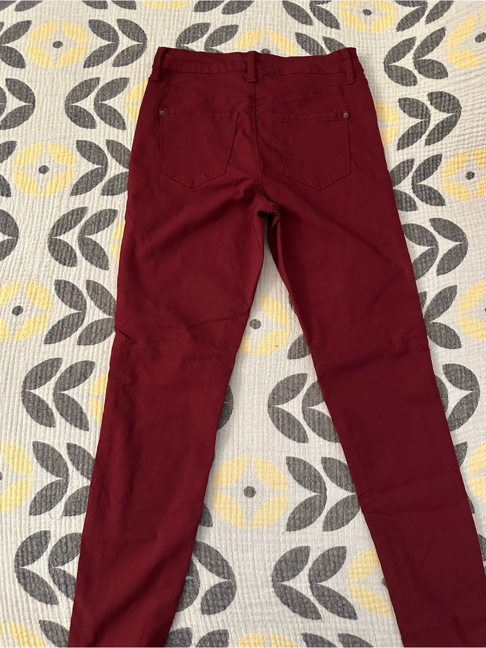 YMI Burgundy High-Rise Skinny Ankle Pants - Picture 8 of 10